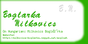 boglarka milkovics business card